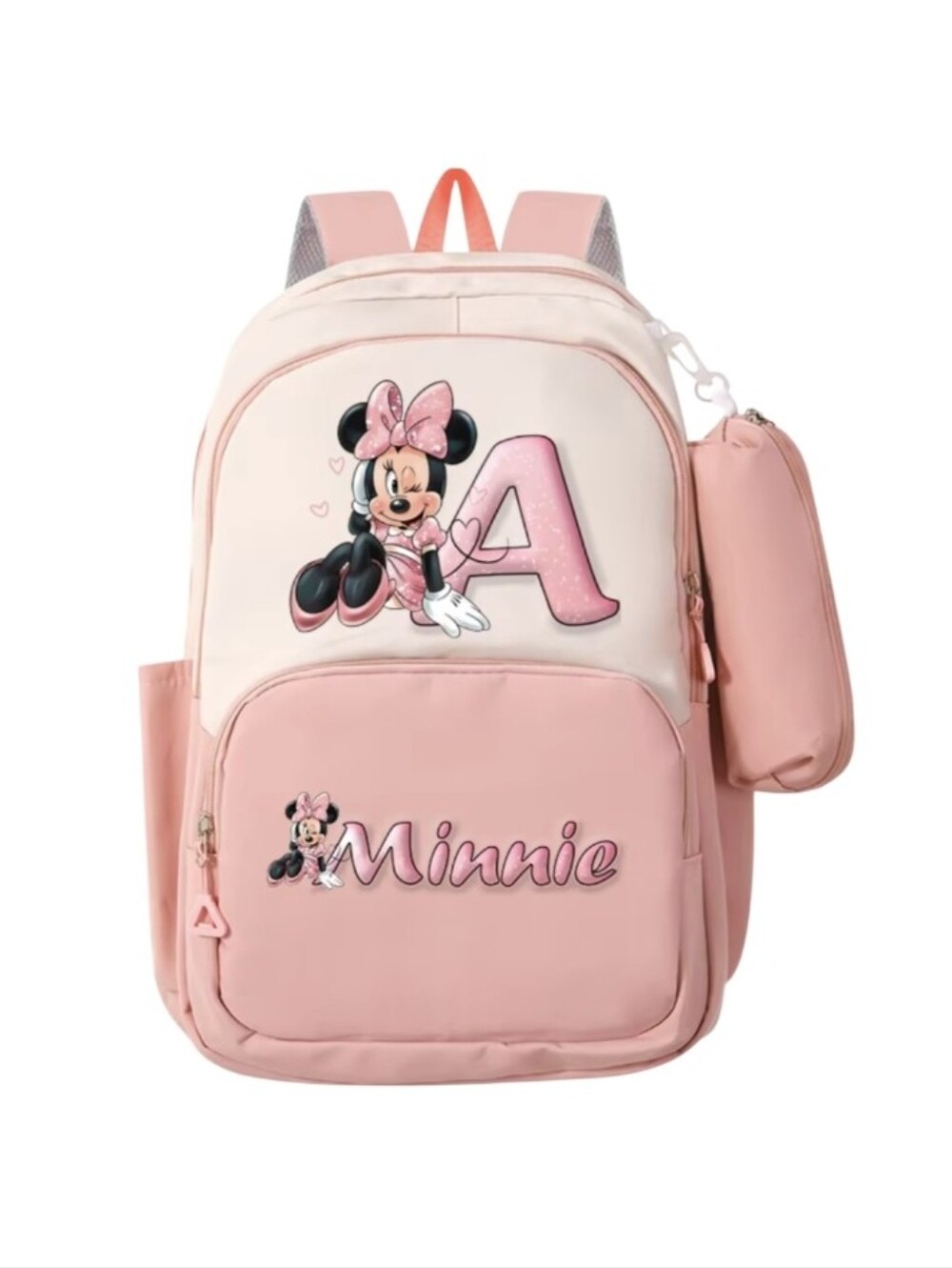 Minnie Mouse Pink Kids Backpack with Pencil Case